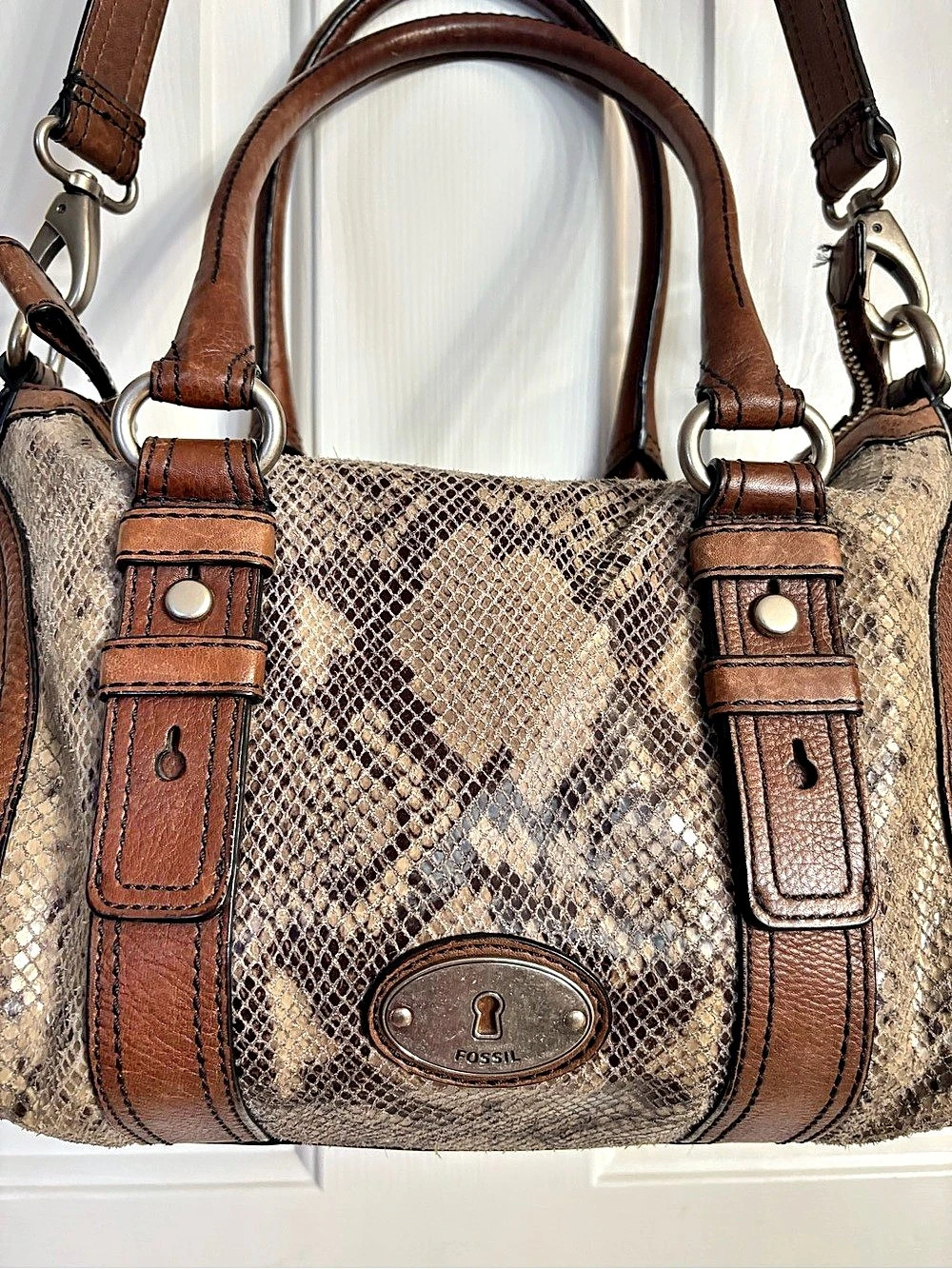 Fossil Maddox Python Satchel - Picture 4 of 14